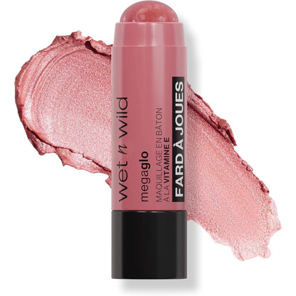 Wet N Wild MegaGlo Makeup Stick Dusty Pink front view showing the cream blush packaging