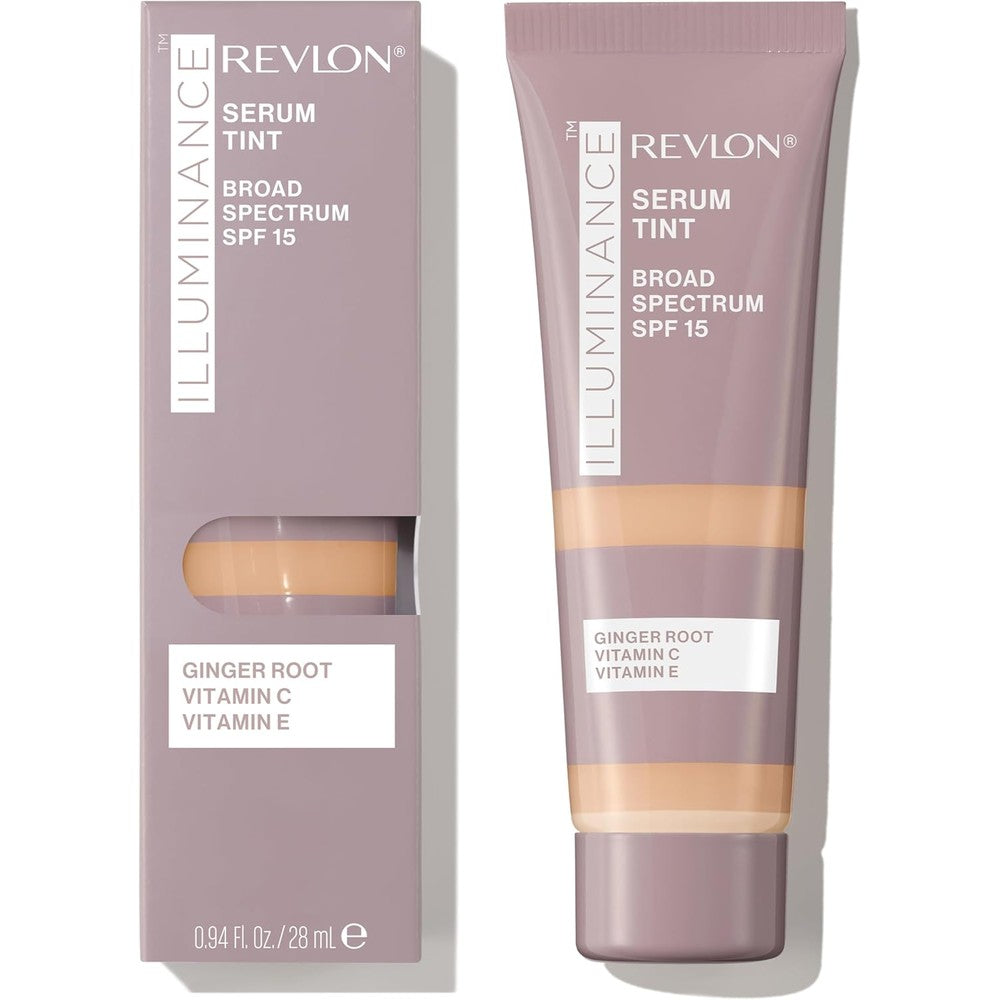 Revlon Illuminance Tinted Serum 317 Tan Sand front view makeup tube