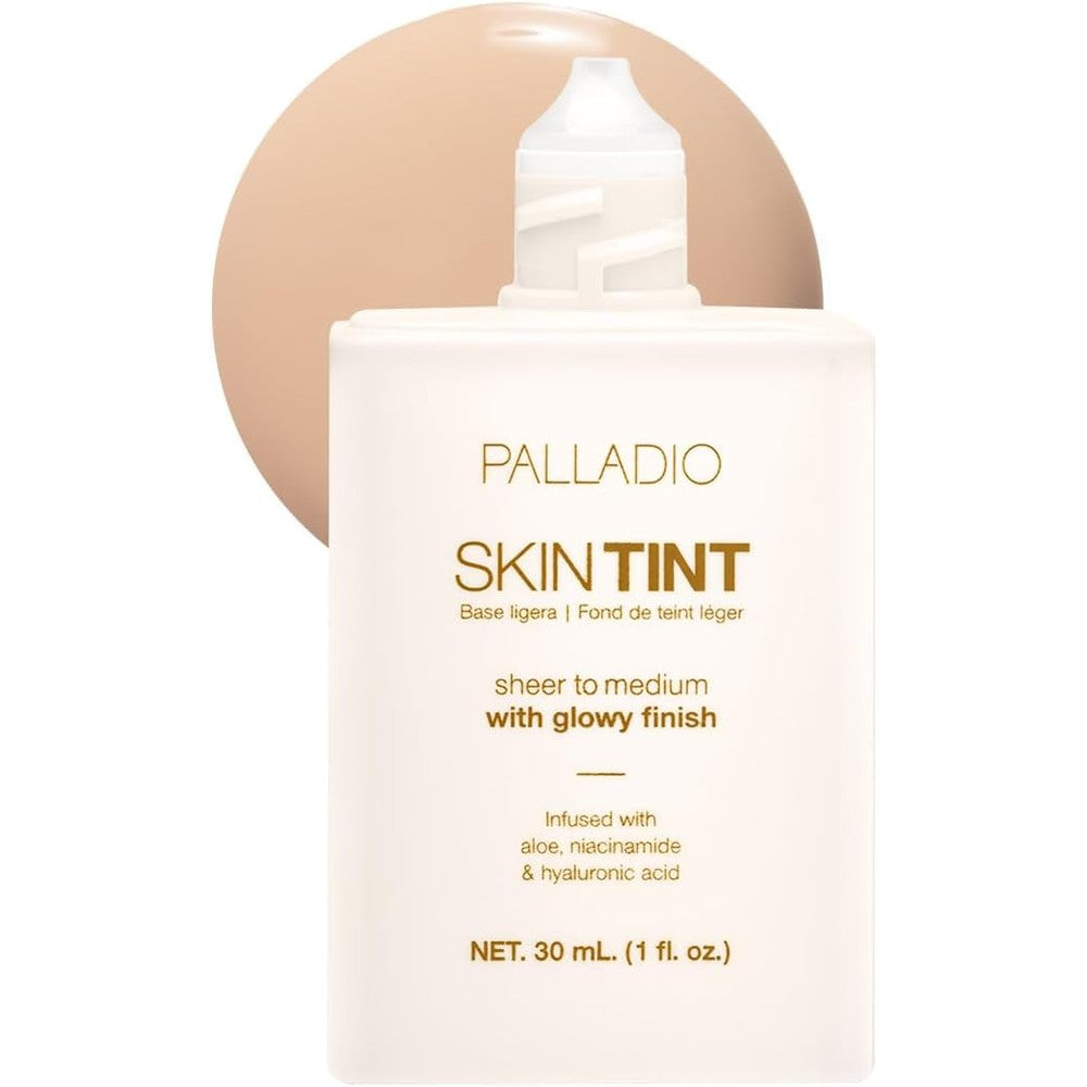Palladio Skin Tint Light Ivory foundation front view showing the 30 mL bottle packaging.