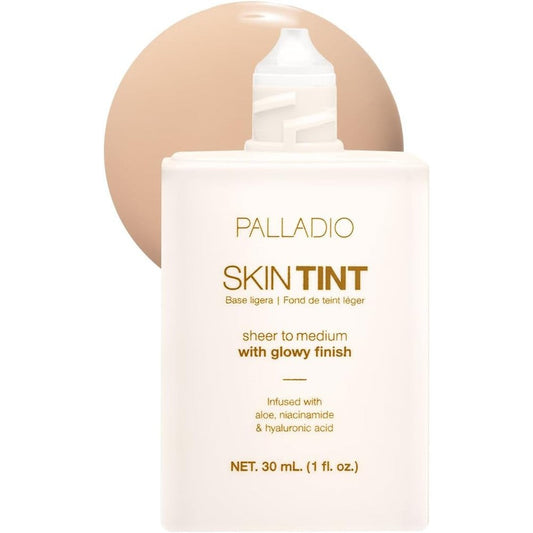 Palladio Skin Tint Light Ivory foundation front view showing the 30 mL bottle packaging.