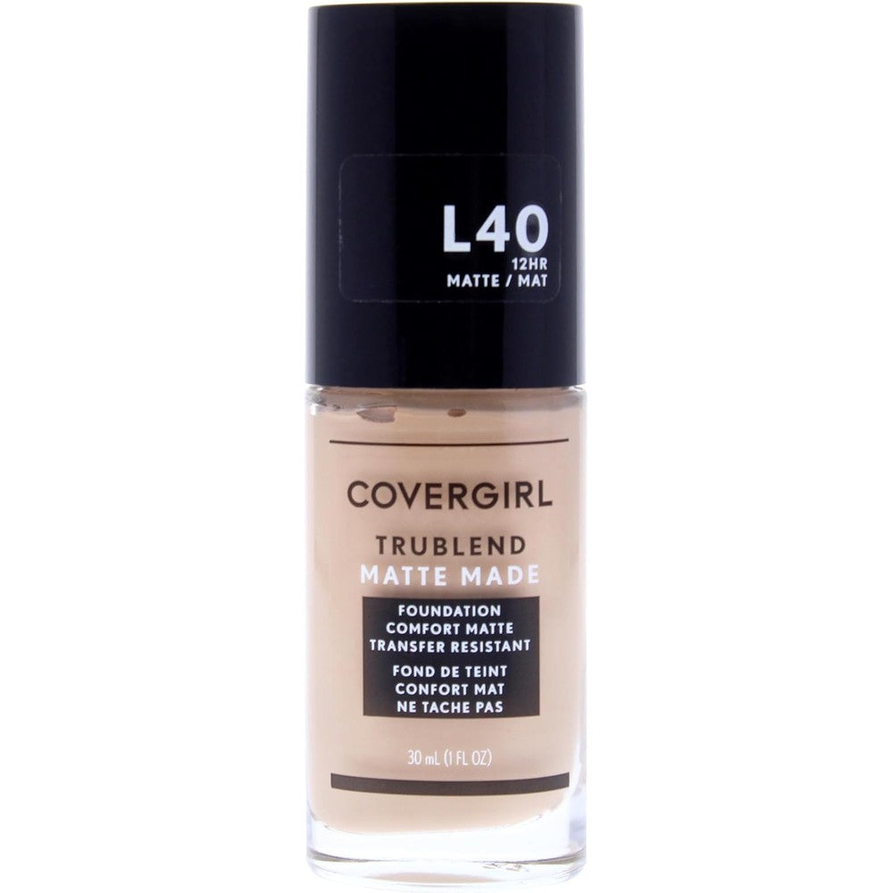 COVERGIRL TruBlend Matte Made Liquid Foundation Classic Ivory front view oil control face makeup