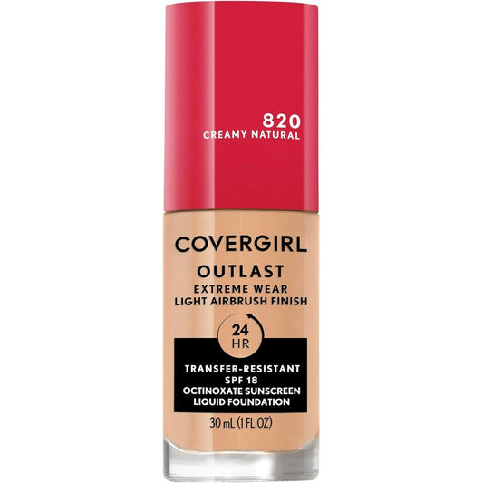Covergirl Outlast Extreme Wear 3 in 1 foundation front view bottle