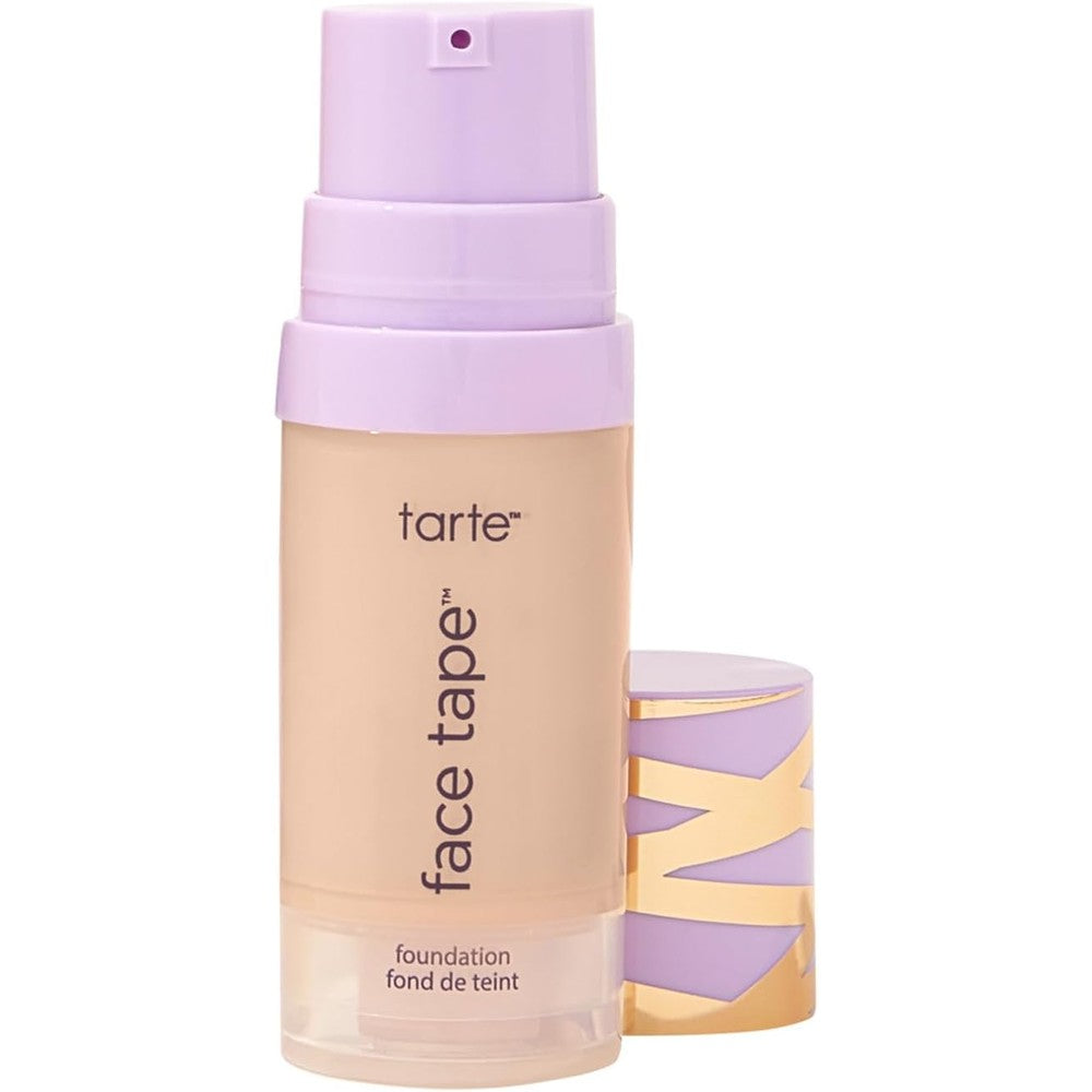 Tarte Face Tape Foundation front view bottle on reflective surface