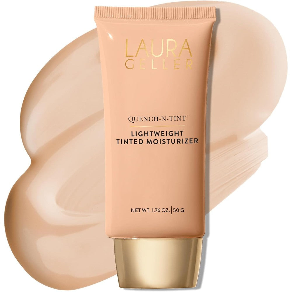 Laura Geller New York Quench-N-Tint Hydrating Foundation front view product packaging