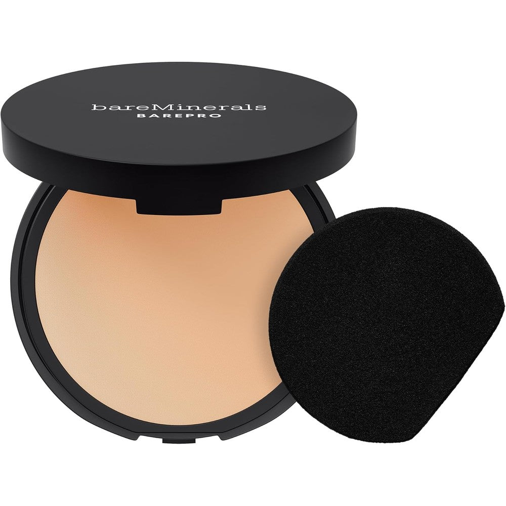 bareMinerals Barepro 24HR Skin Perfecting Powder Foundation front view open sleek black compact
