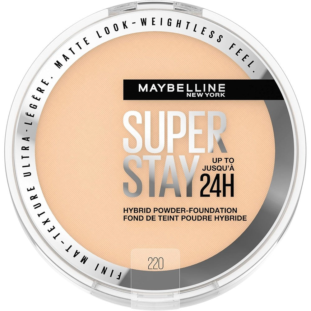 Maybelline Super Stay Hybrid Powder Foundation 220 front view compact case