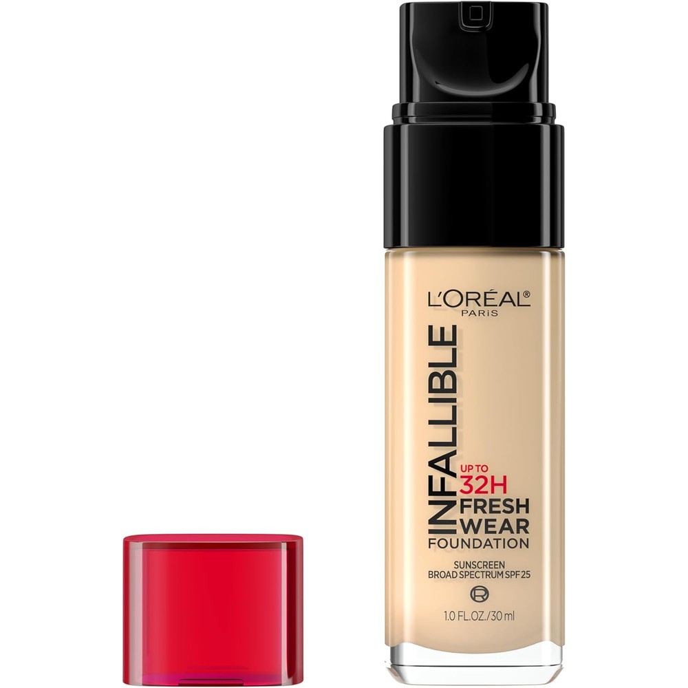 L'Oreal Paris Infallible 32H Fresh Wear Foundation bottle front view longwear makeup