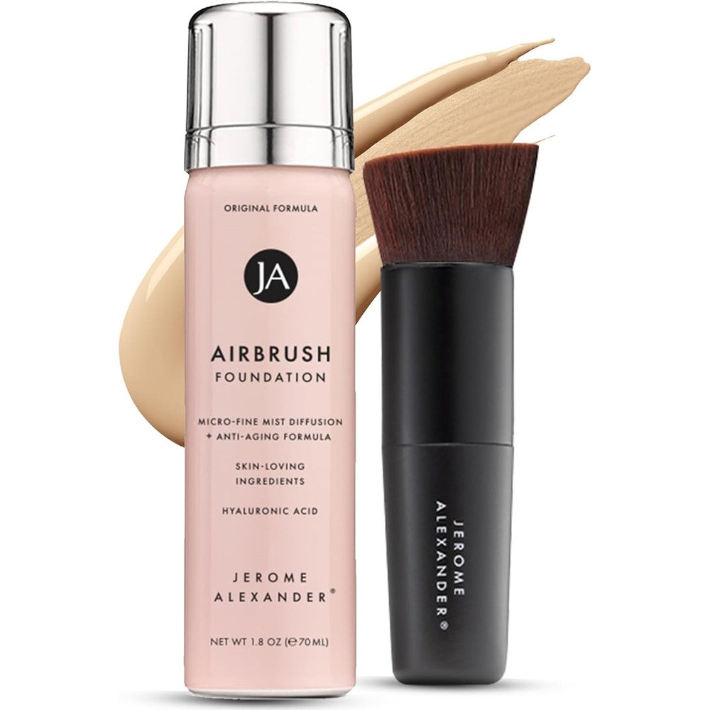 Jerome Alexander MagicMinerals AirBrush Foundation Light Medium two piece set packaging front view