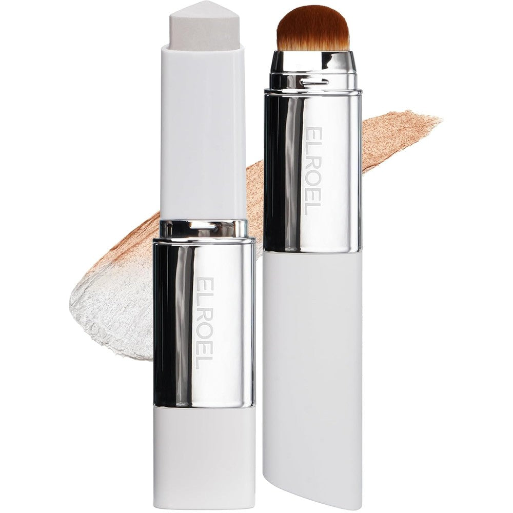 ELROEL Blanc Cover Cream Stick V White foundation front view showing dual-ended packaging.