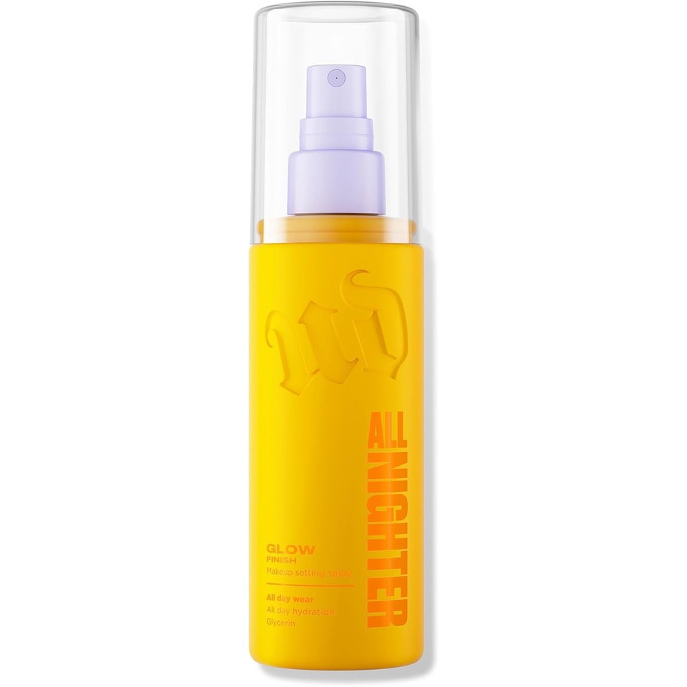 Urban Decay All Nighter waterproof glow setting spray front view bottle