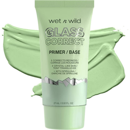 Wet N Wild Prime Focus Glass Skin Correct Primer green bottle front view
