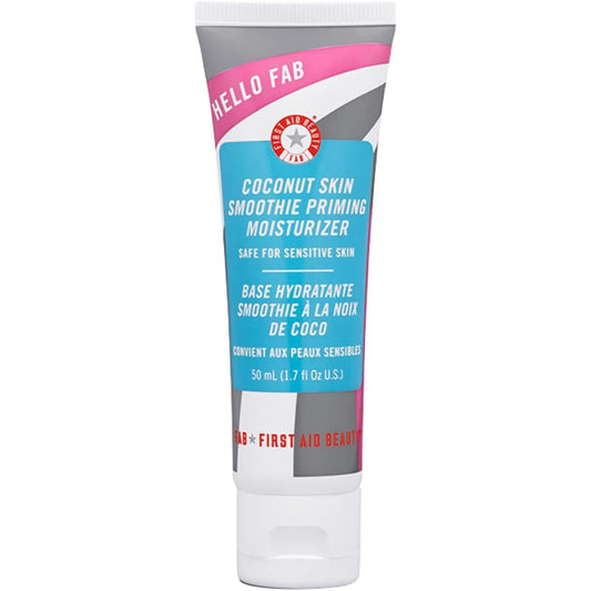 First Aid Beauty Hello FAB Coconut Skin Smoothie Priming Moisturizer front view bottle