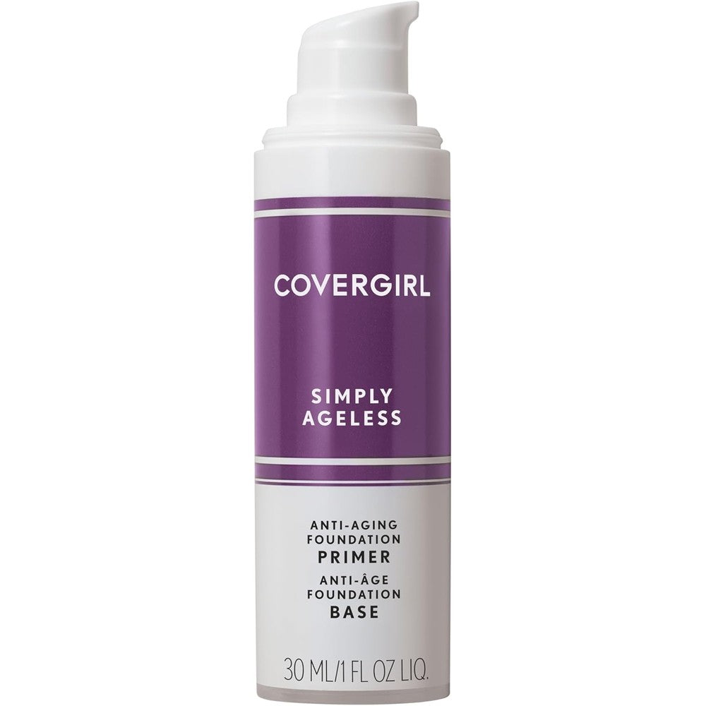 Covergirl Simply Ageless Makeup Primer front view cosmetic bottle