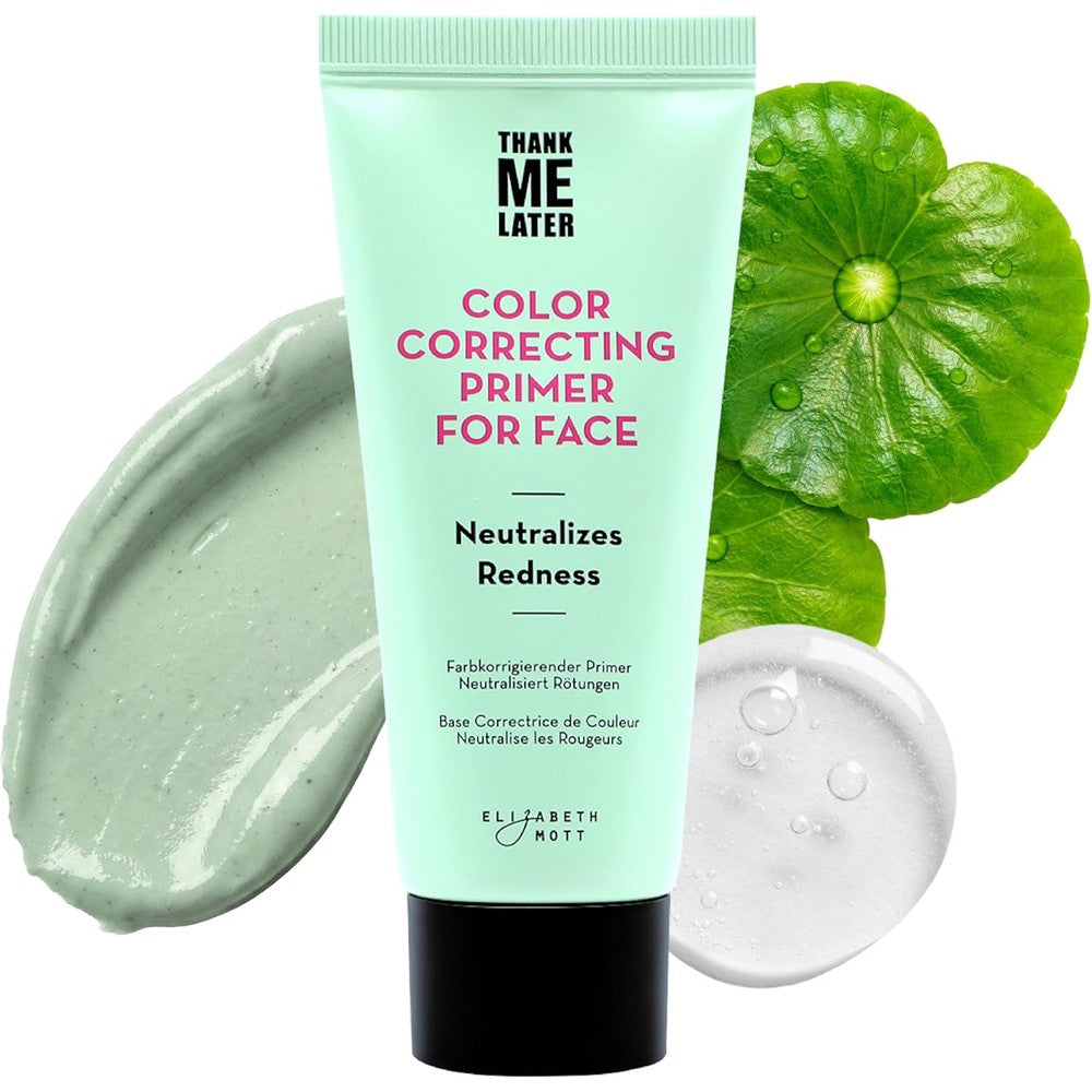 Elizabeth Mott Thank Me Later Color Correcting Face Primer bottle front view