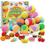 Zippytots kids bath bombs front view with packaging box and visible toy miniatures.