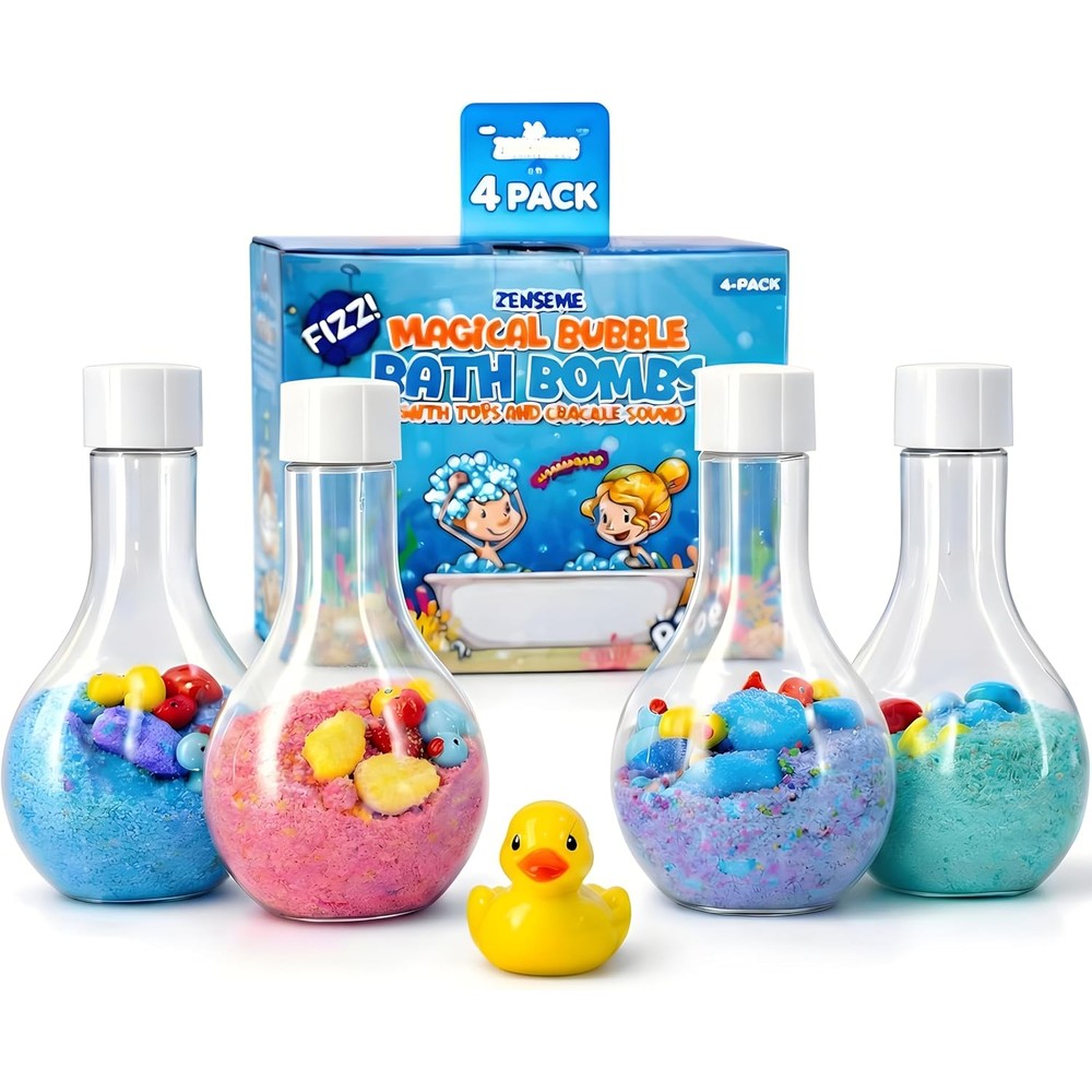 ZenseMe bubble bath bombs front view of 4-pack set
