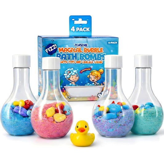 ZenseMe bubble bath bombs for boys set front view packaging