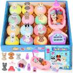 Excalla kids bath bombs front view showing the 12 pack gift set box packaging.
