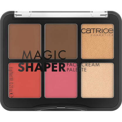Catrice Magic Shaper Face Cream Palette front view showcasing six cream blush bronzer and highlighter shades.