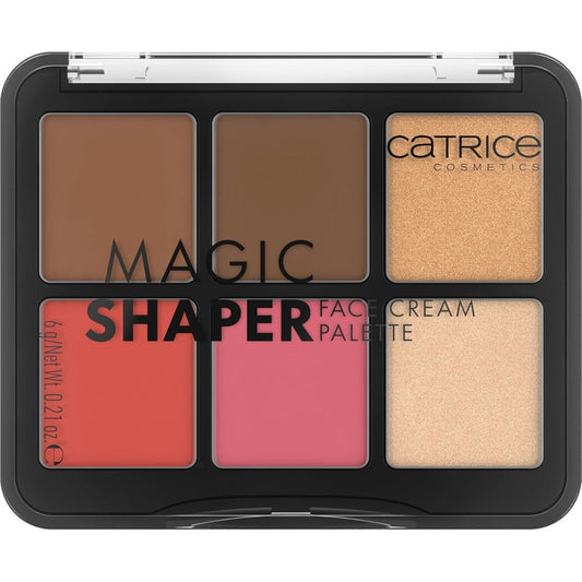 Catrice Magic Shaper Face Cream Palette front view showcasing six cream blush bronzer and highlighter shades.
