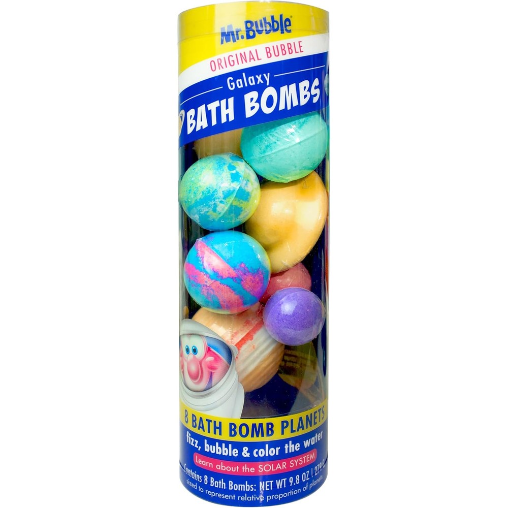 Mr. Bubble Galaxy Bath Bombs front view packaging