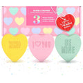 Two Sisters Candy Hearts Crush Collection bath bombs front view packaging