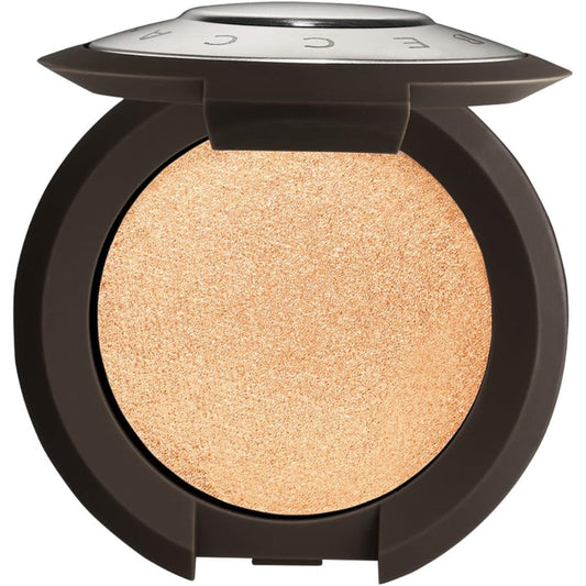 Smashbox X BECCA Shimmering Skin Perfector Pressed Highlighter in Champagne Pop front view professional cosmetic photography