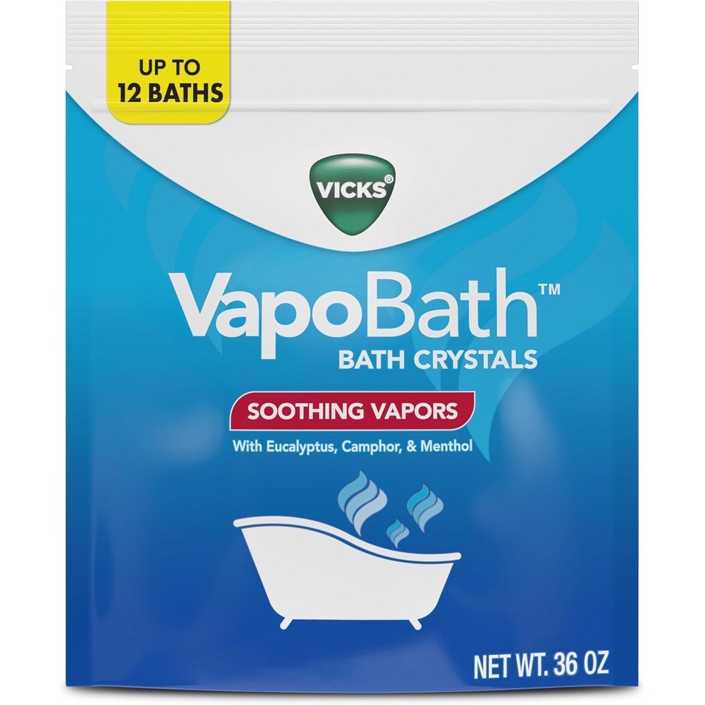 Vicks VapoBath Non Medicated Bath Crystals front view packaging