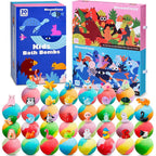 BloomFizzy kids bath bombs front view showing dual themed packaging boxes