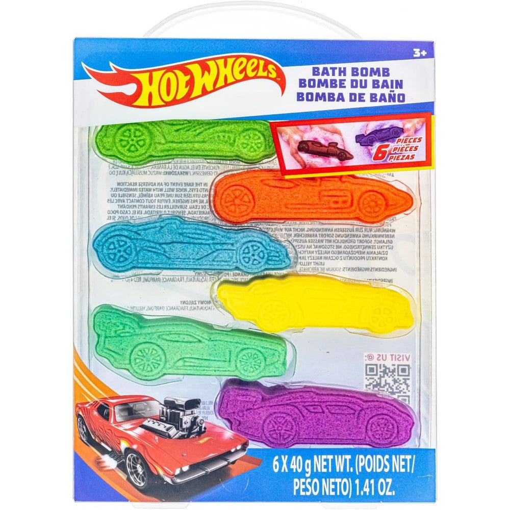 Disney Townley Girl Hot Wheels 6 Piece Bath Bombs front view packaging