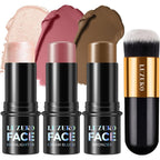 Lezero 3Pcs Contour Stick Makeup Kit front view packaging