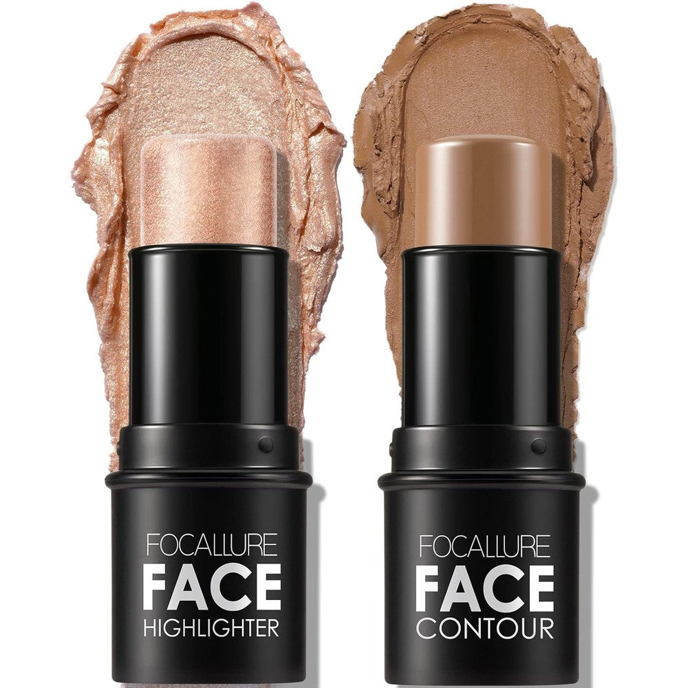 Focallure Mineral Cream Contour Stick Set front packaging view showing the highlighter and bronzer pens.