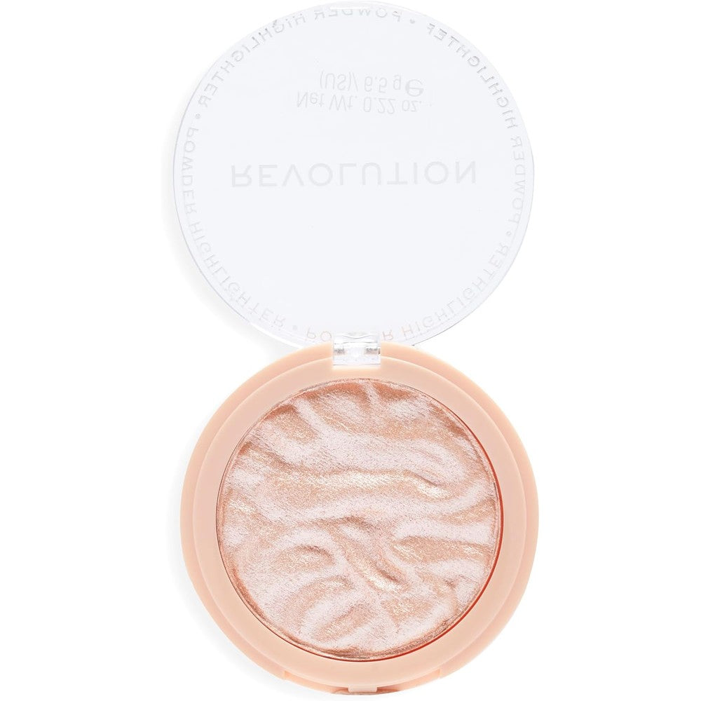 Revolution Beauty London Reloaded Pressed Powder Highlighter Dare to Divulge front view compact packaging