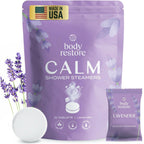 Body Restore lavender shower steamers front view packaging