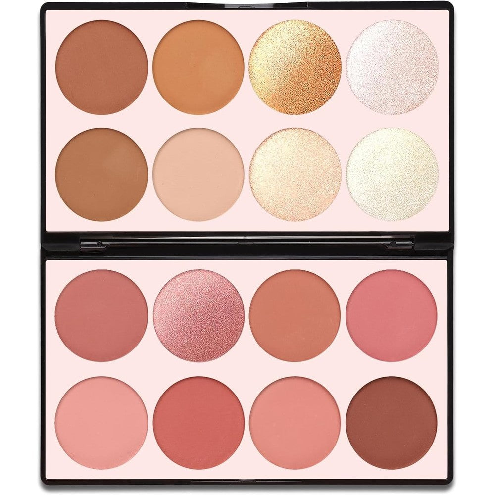 Springsky 16 Colors Contour Palette Set1 front view makeup kit