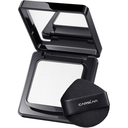Carslan Waterproof Face Pressed Powder Compact front view with puff