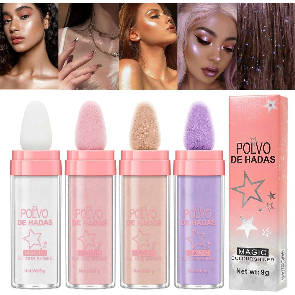 Ygache Urqt 4 Color Fairy Dust Highlight Patting Powder set