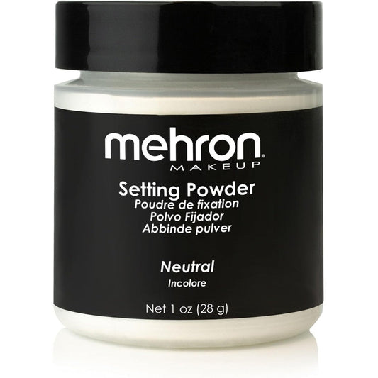 Mehron Setting Powder Neutral 1 oz container for professional makeup artists