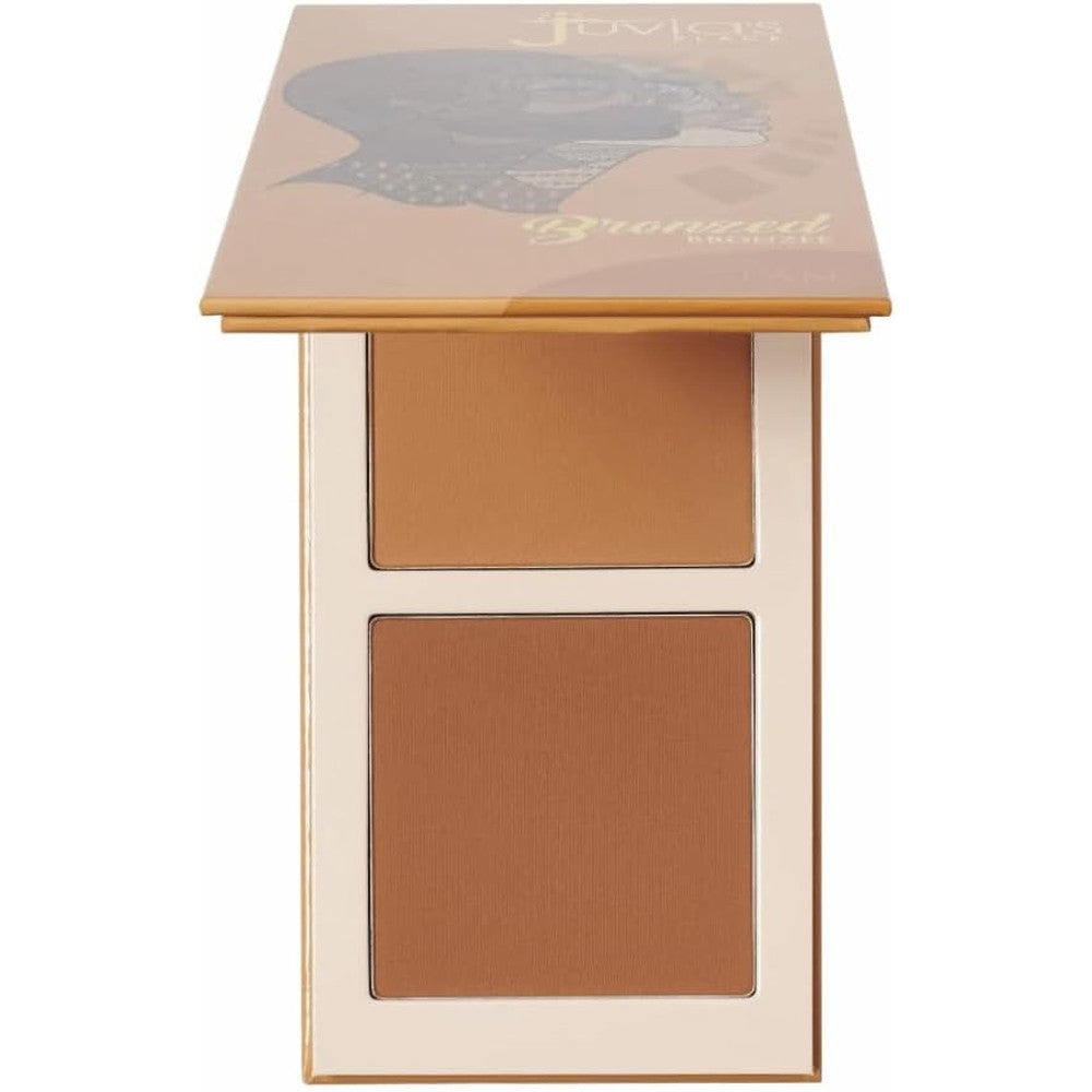 Juvia's Place Bronzed Duo Tan front view pressed powder compact