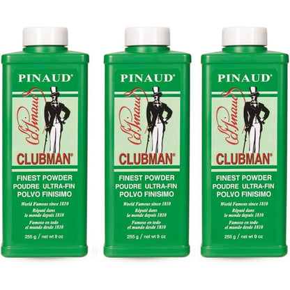 Clubman Pinaud Finest Powder 9 Ounce bottles front view