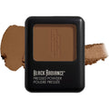 Black Radiance pressed powder front view showcasing the golden almond compact casing.