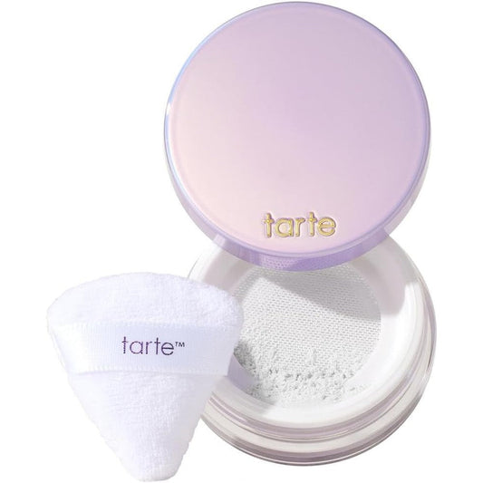 Tarte Creaseless Setting Powder front view container with purple lid