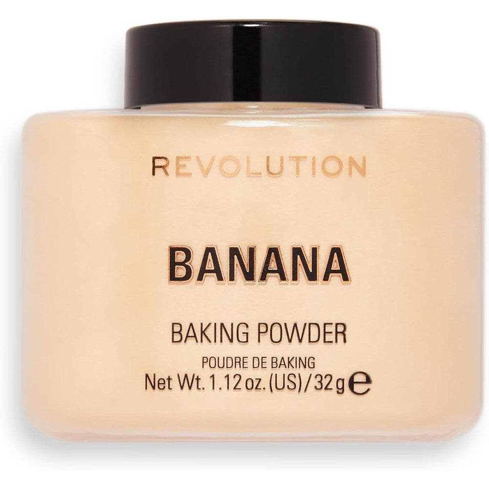Revolution Beauty London loose baking powder banana front view
