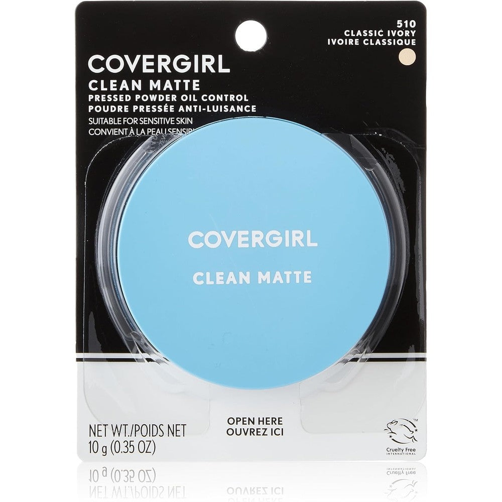 Covergirl Clean Matte Pressed Powder Classic Ivory front view