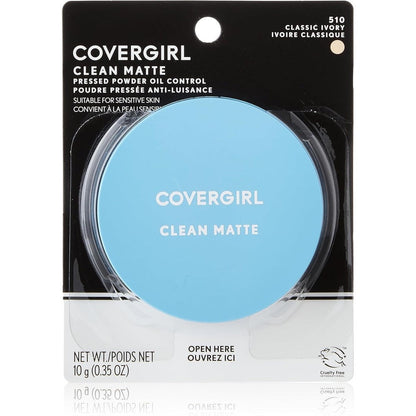 Covergirl Clean Matte Pressed Powder Classic Ivory front view
