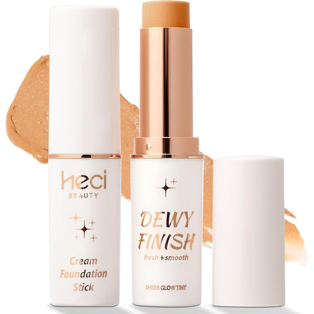 Heci Beauty tinted foundation stick front view packaging