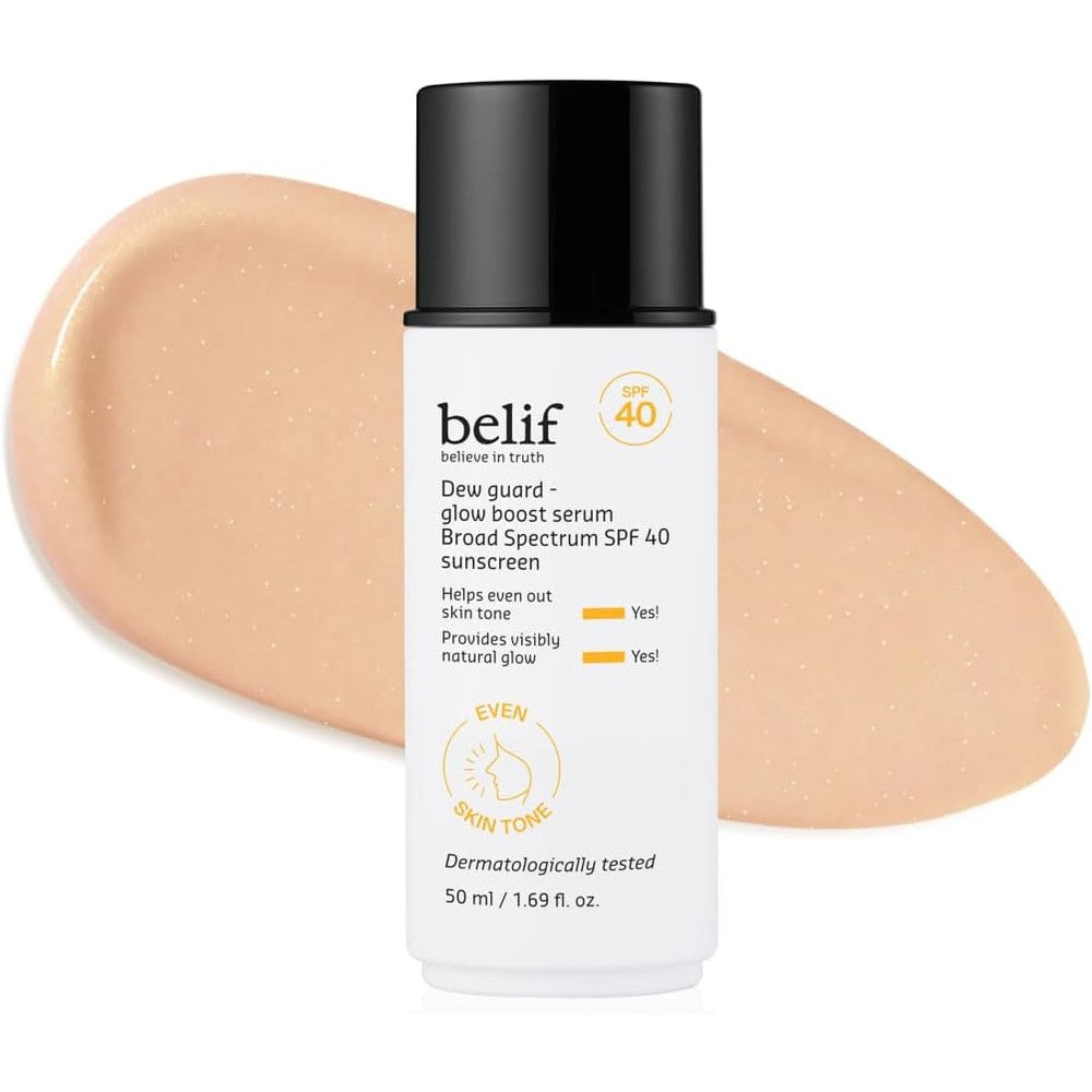 Belif Dew Guard Vitamin C Glow Tint SPF 40 front view bottle packaging