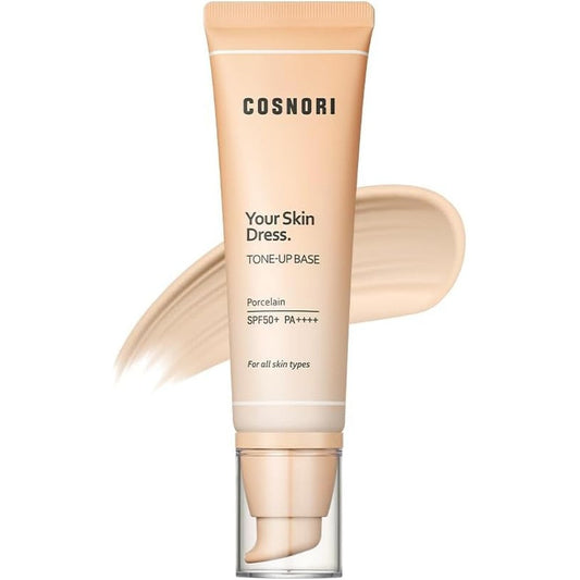 COSNORI Your Skin Dress Tone Up Base front view showing the 1.69 fluid ounce packaging.
