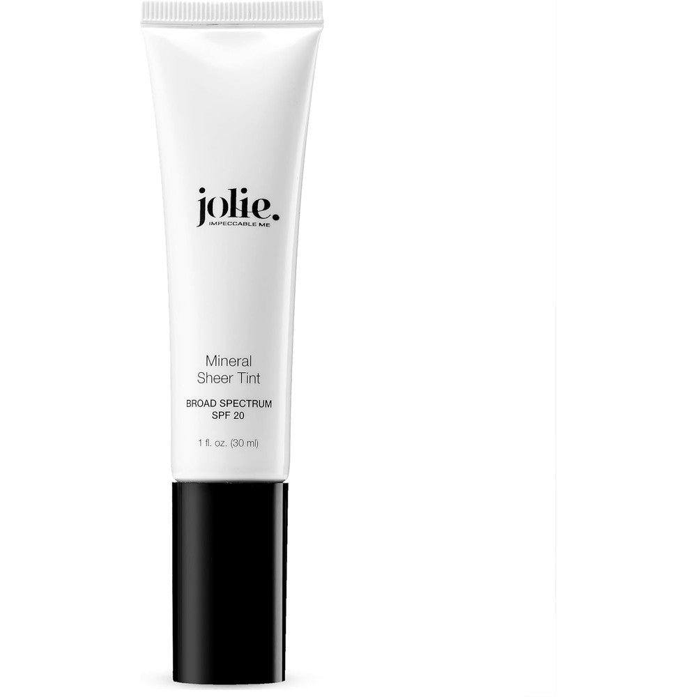 Jolie Impeccable Me Mineral Sheer Tint SPF 20 front view tube of tinted moisturizer