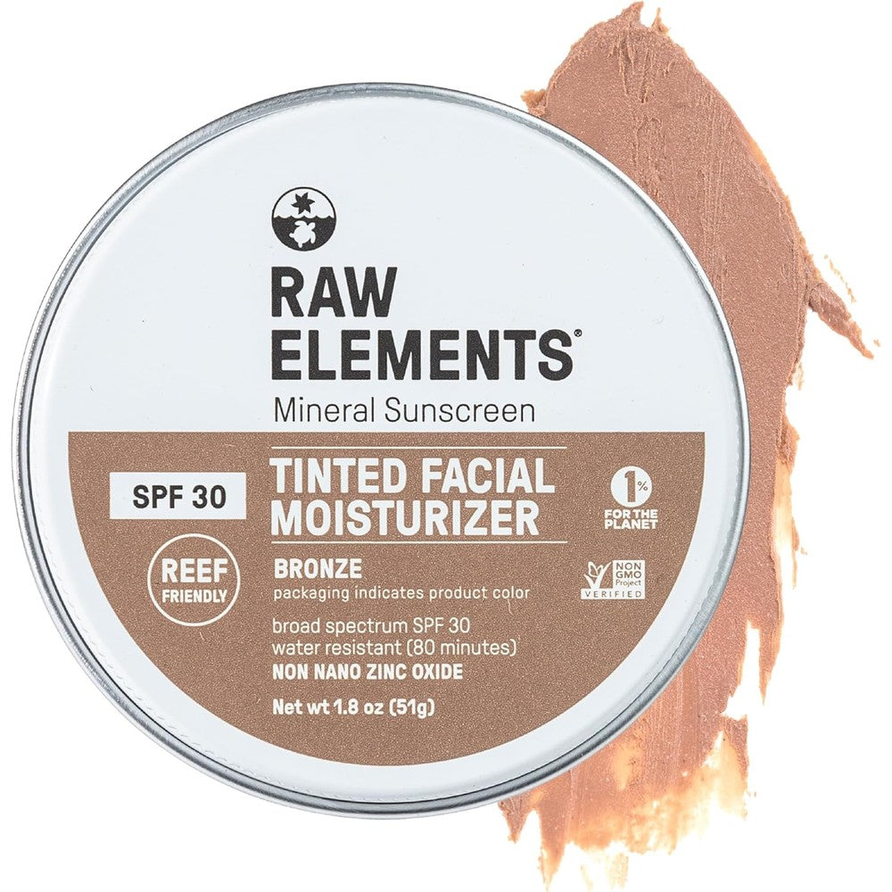 Raw Elements Ultra Moisturizing Tinted Face Cream front view product packaging